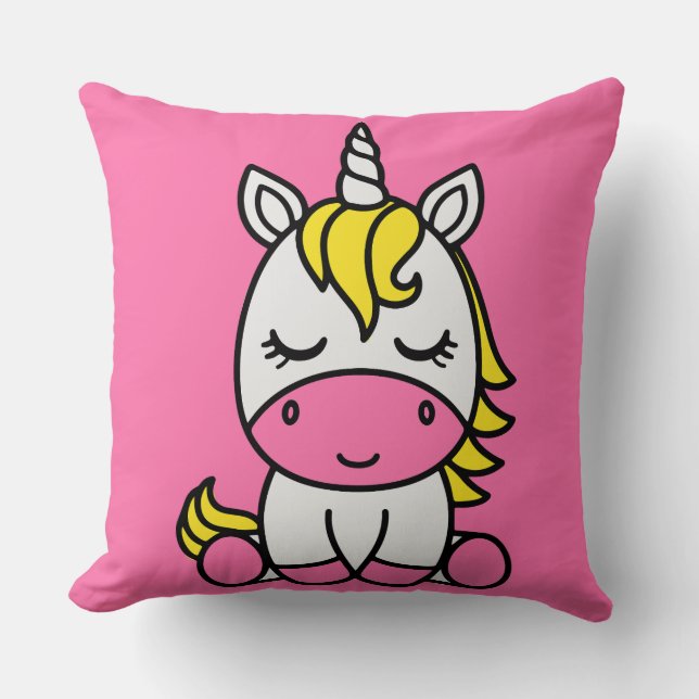 Coussin Petites filles Unicorn Pony (Recto)