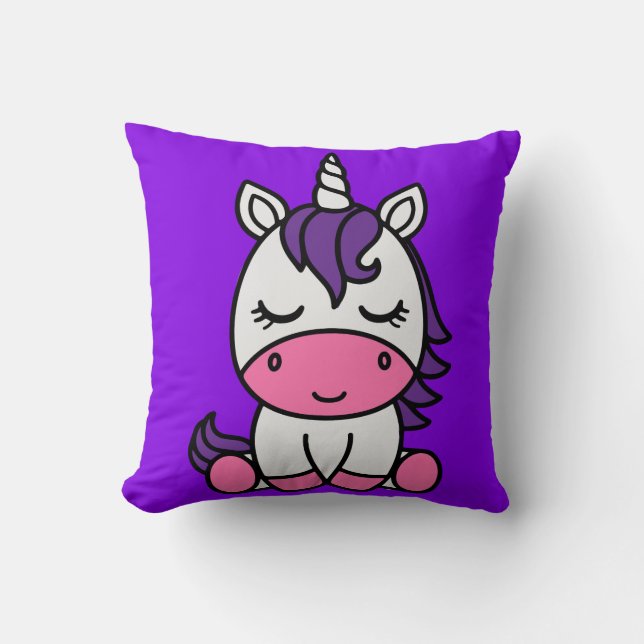 Coussin Petites filles Unicorn Pony (Recto)