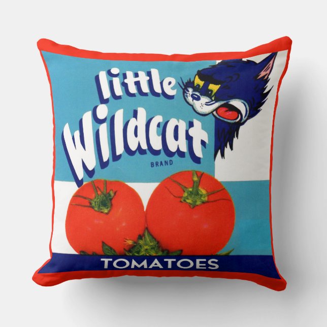 Coussin Petites tomates Wildcat créer étiquette (Recto)