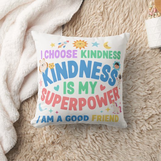 Coussin Petits cœurs gentils Citation d'encouragement (Couverture)
