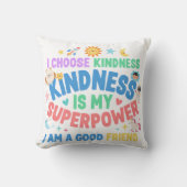 Coussin Petits cœurs gentils Citation d'encouragement (Recto)