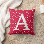Coussin Petits Coeurs Valentin en Rouge Blanc Rose (Couverture)