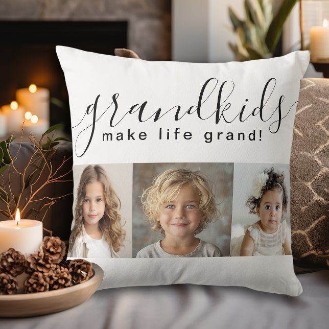 Coussin Petits enfants font la vie Grand 3 photos (Créateur téléchargé)