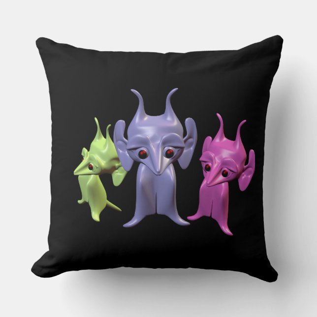 Coussin Petits Martiens (Recto)