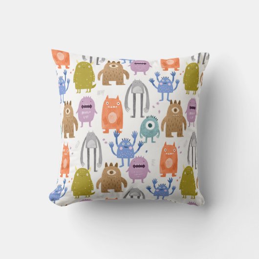 Coussin Petits monstres pour enfants (Recto)