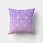 Coussin Petits motifs d'étoiles et de lunes blanches (Verso)