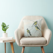 Coussin Petits oiseaux mignons par Matti Karppanen, Oiseau (Chaise)