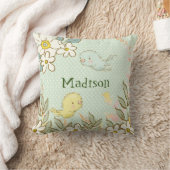 Coussin Petits oiseaux volant Floral Pois Baby Nursery (Couverture)