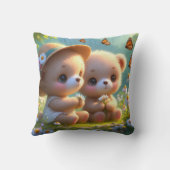 Coussin Petits ours Marguerites 1 (Verso)