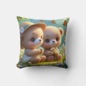 Coussin Petits ours Marguerites 1 (Recto)