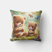 Coussin Petits ours Marguerites 2 (Recto)