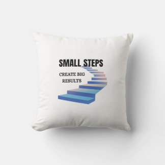 Coussin Petits pas créent de grands résultats – Typo motiv