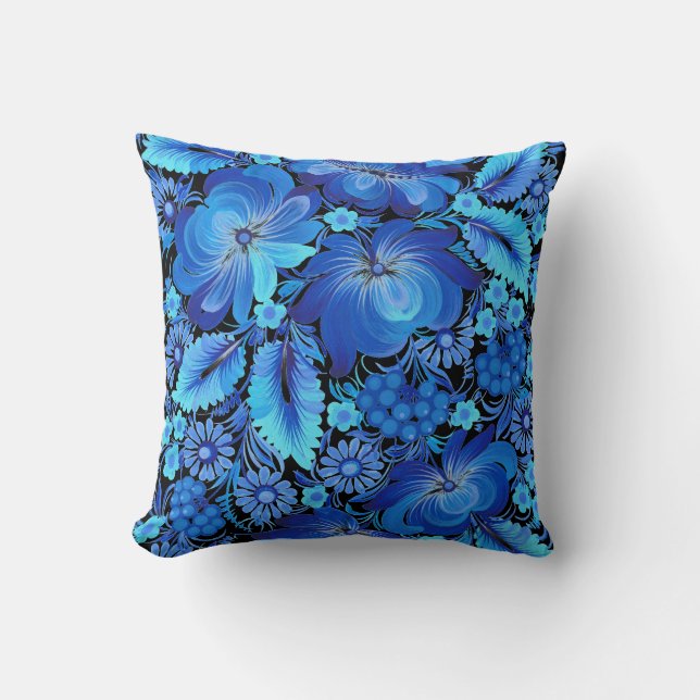 Coussin Petrikivka Ukrainian traditional art (Recto)