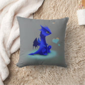Coussin Peu de dragon bleu de l'amour (Couverture)
