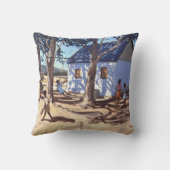 Coussin Peu de Karoo blanc Afrique du Sud de maison (Verso)