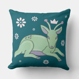 Coussin Peuple de cerfs extraterrestres Art folklorique