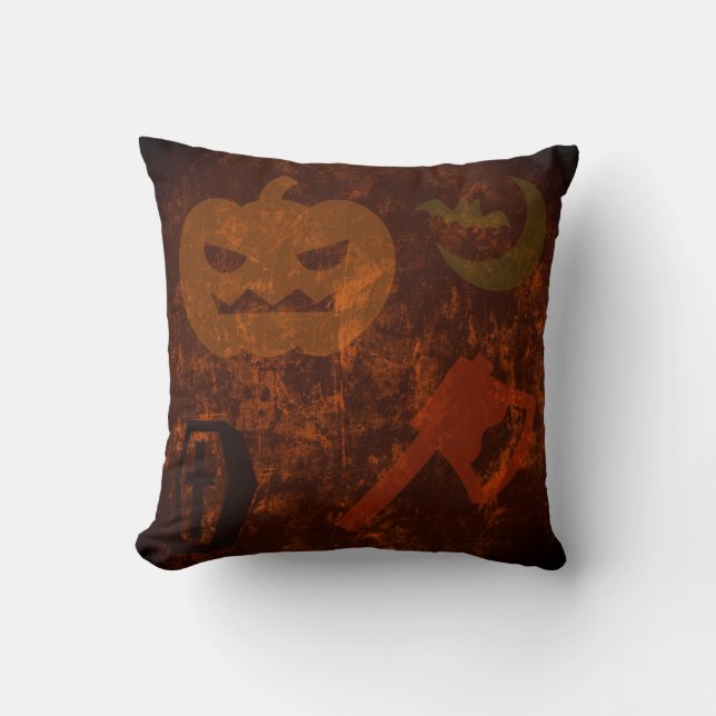 Coussin Peurs d'Halloween sur Eerie Arrière - plan (Recto)