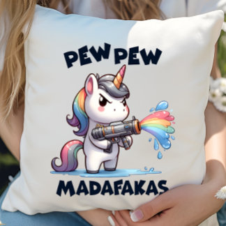 Coussin Pew Pew Pew Unicorn Thaillow Pillow