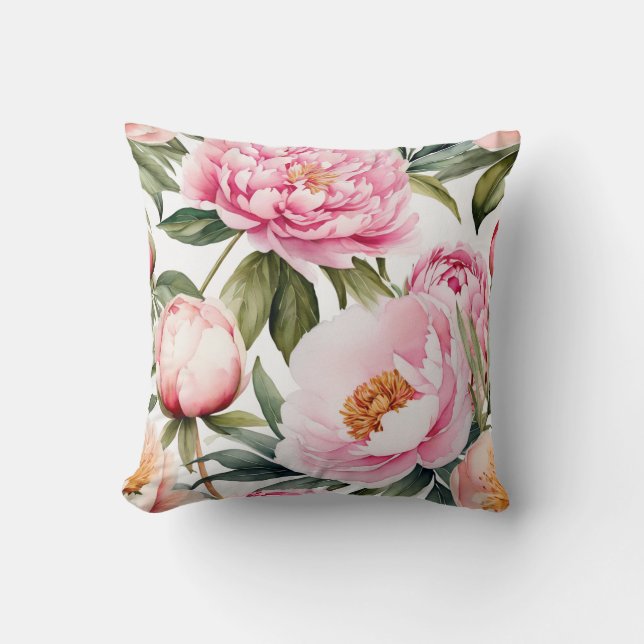 Coussin Pfingstroses roses | (Recto)