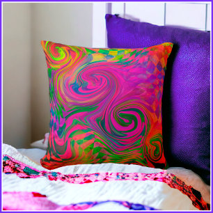 Coussin [Phantasmagoria] Couleurs tourbillonnantes déformé
