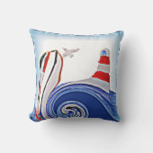 Coussin Phare Abstrait Bateau de Navigation (Recto)