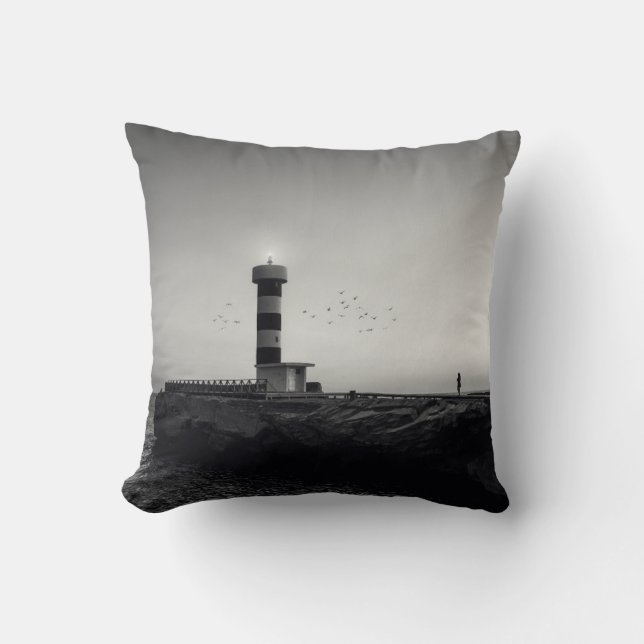 Coussin Phare au coucher du soleil (Recto)