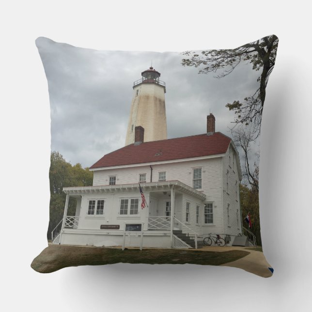 Coussin Phare de Sandy Hook (Recto)
