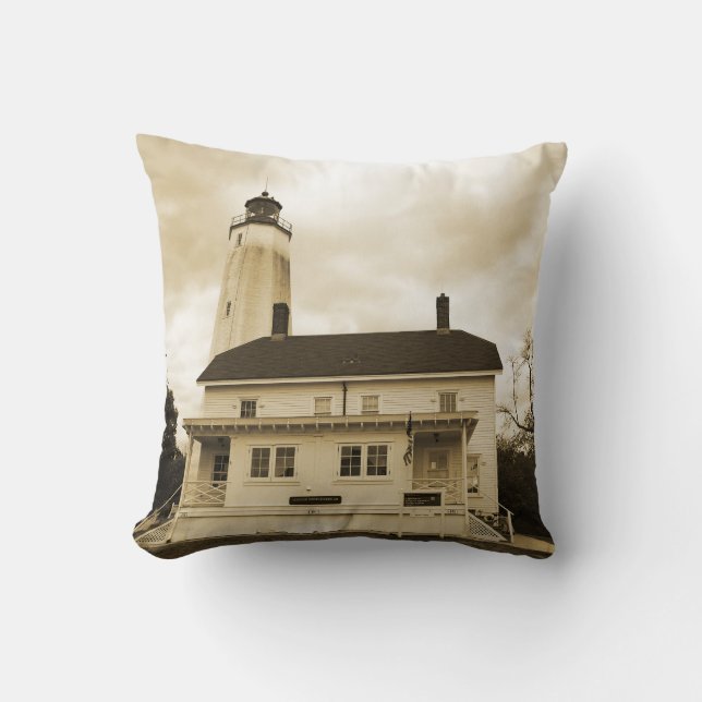 Coussin Phare de Sandy Hook (Recto)