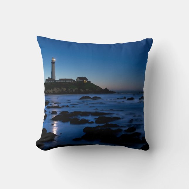 Coussin Phare | Half Moon Bay, Ca de point de pigeon (Recto)