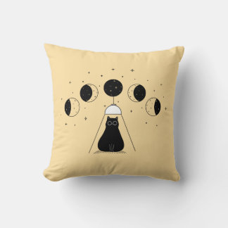 Coussin Phases de chat mystique amusantes