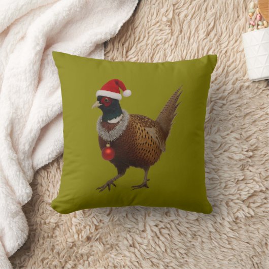 Coussin Pheasant looking festive Christmas (Couverture)