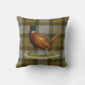 Coussin Pheasant on Tartan / Tweed Cushion Home Decor (Verso)