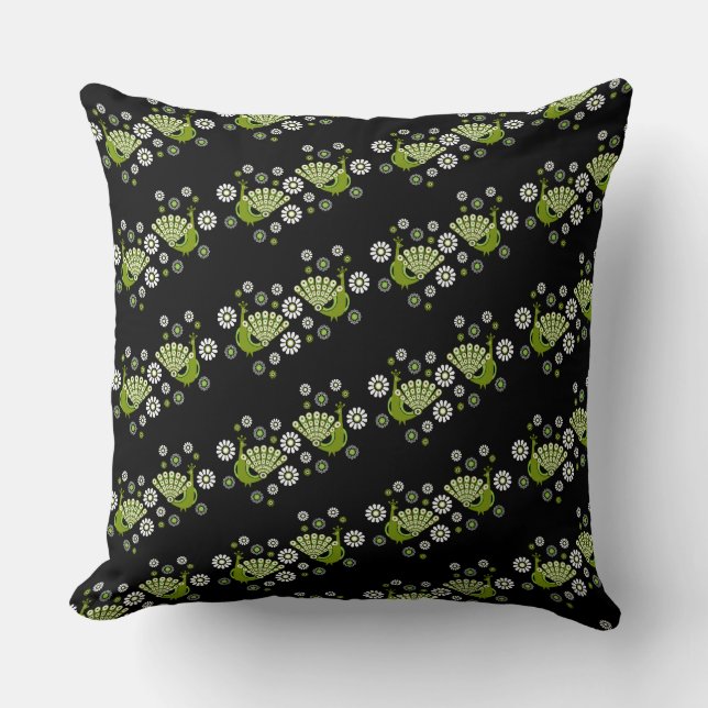 Coussin Pheasers Peacock Art (Recto)