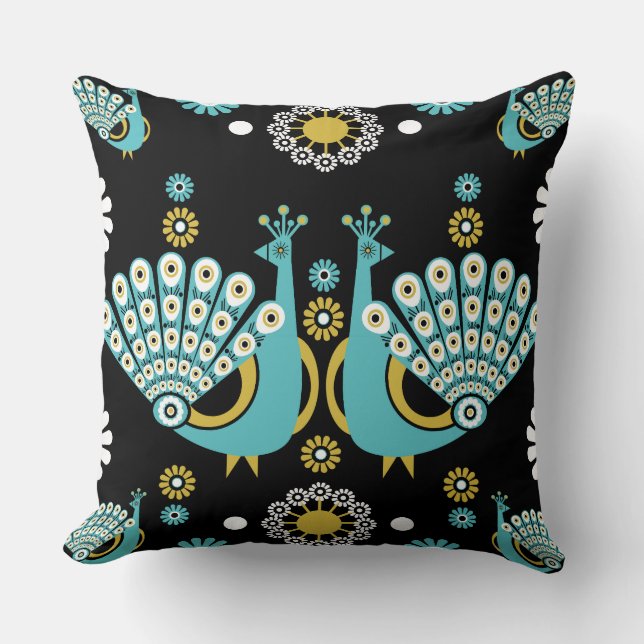 Coussin Pheasers Peacock Art (Recto)