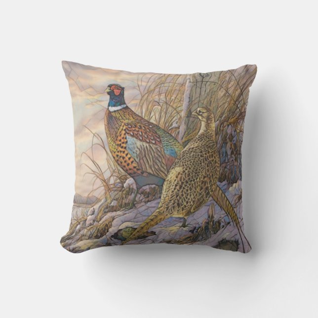 Coussin Pheasestry Poster Triptych Button Porte - clé (Recto)
