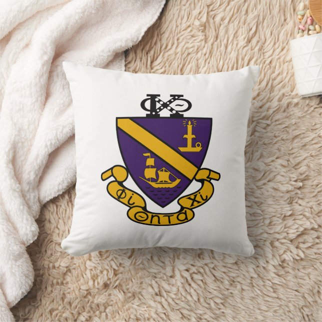 Coussin Phi Chi Theta | Crête de couleur (Couverture)
