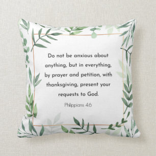 Coussin Philippiens 4:6, Verse de la Bible,