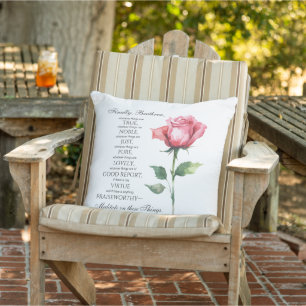 Coussin Philippiens 4:8 Quelles que soient les choses qui