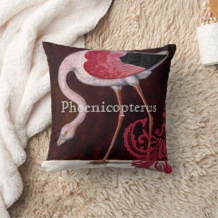 Coussin Phoenicopterus Flamant rose Vintage Framboise Dama