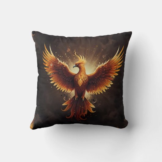 Coussin Phoenix flammé (Verso)