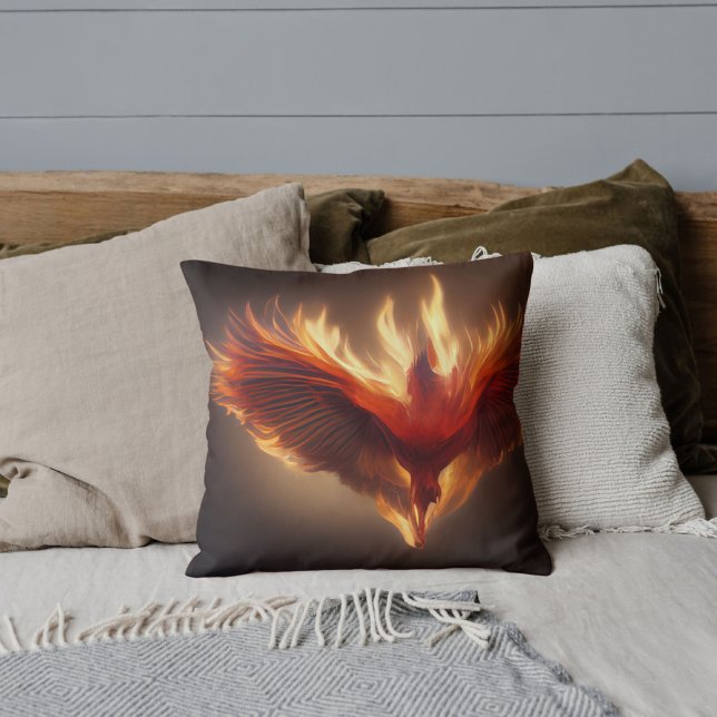 Coussin Phoenix Rising Support Inspirer Force (Créateur téléchargé)