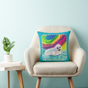 Coussin Phoque bébé "Art by Kids"