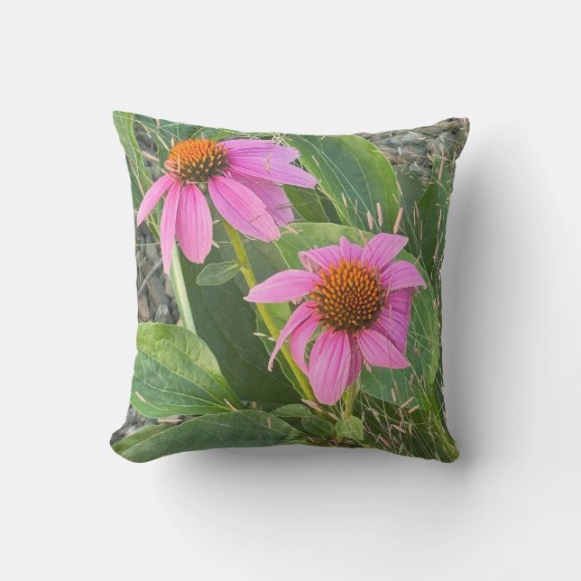 Coussin photo à fleurs violettes (Recto)