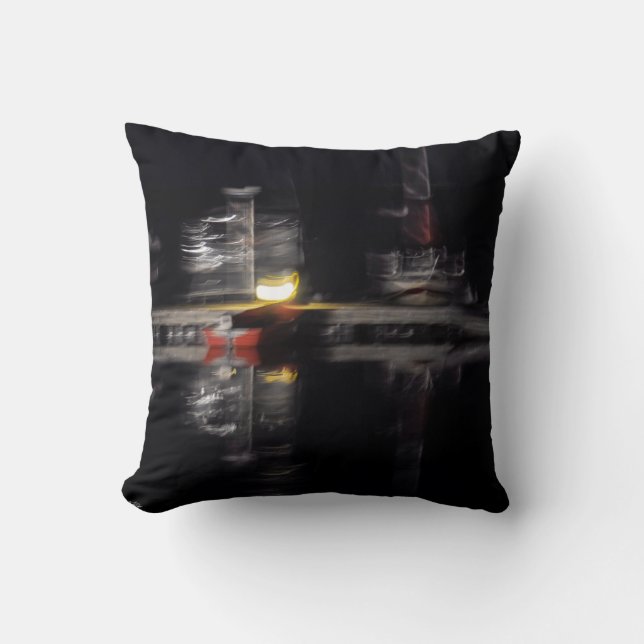 Coussin photo abstraite, bateaux (Recto)