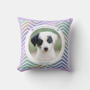 Coussin photo amateurs d'animaux rayures modernes