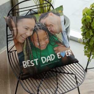 Coussin Photo Best Dad Ever Family