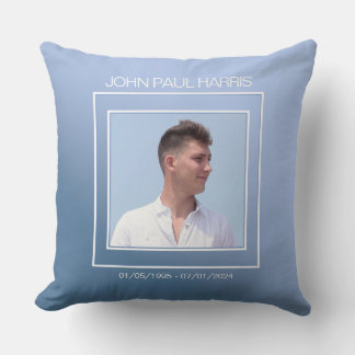 Coussin Photo Blue Memorial