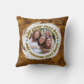 Coussin photo circulaire personnalisé - double fac (Verso)