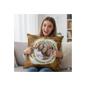 Coussin photo circulaire personnalisé - double fac