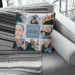 Coussin Photo Collage de 1ère Fête des pères<br><div class="desc">Create your own 'Daddy & Me' Keepsake Photo Pillow. Objets de design 8 trendy insta square pictures of your choice, the cute text 'Daddy & Me' with two little hearts - Happy First Father's Day! a with love' in elegant calligraphy script and a the name of whom it's from. Le...</div>